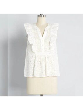 Modcloth Rodeo Doll Eyelet Embroidered Blousen Plus Size 3X
